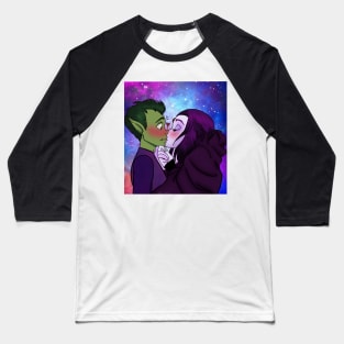 Beastboy and Raven Baseball T-Shirt